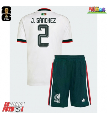 México Jorge Sanchez #2 Segunda Equipación Niños Mundial 2026 Manga Corta (+ Pantalones cortos)